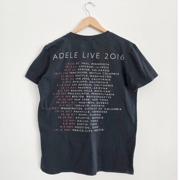 Adele 25 Album Cover Black Graphic Concert Tour T-Shirt Pop Music Fan, festival - Picture 6 of 10
